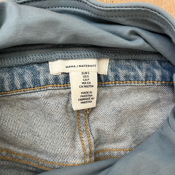 MAMA Slim Mom Ankle Jeans Small Pale Denim Blue Maternity Full Panel Pregnacy - Picture 4 of 7